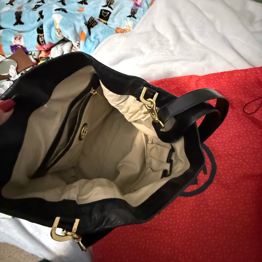 Tory Burch Black Leather Tote - Picture 8 of 9